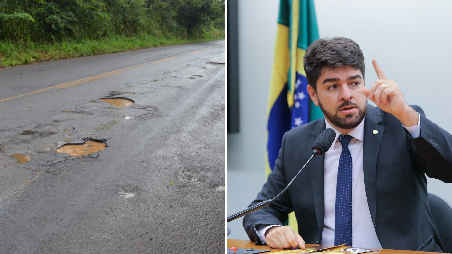 Rodovia BR-364: deputado federal Zé Vitor (PL-MG) anunciou que a o trecho entre Frutal e Planura teria estado de emergência decretado