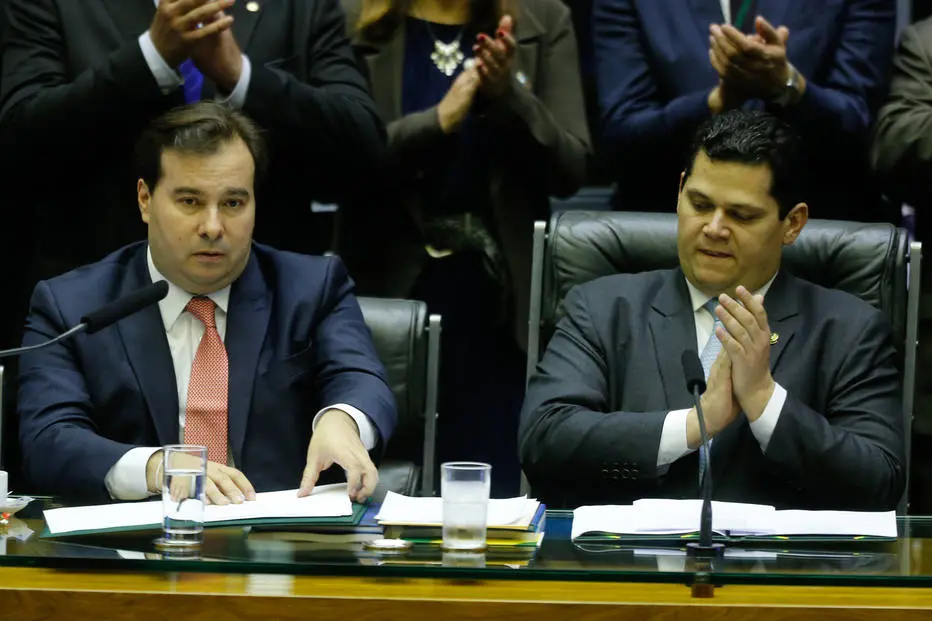 Os presidentes da Câmara, Rodrigo Maia, e do Senado, Davi Alcolumbre