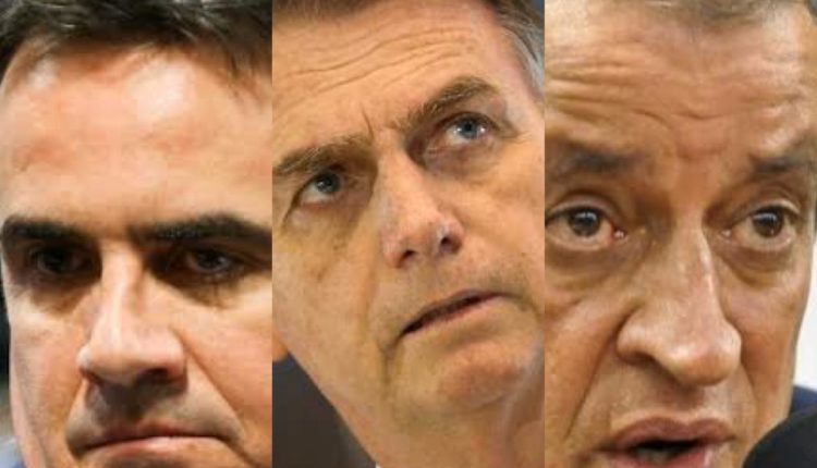 O presidente do PP Ciro Nogueira, presidente Jair Bolsonaro e o ex-presidente do PL Valdemar Costa Neto Agência Brasil