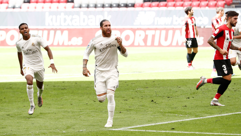 Em sete jogos após a paralisação, Sergio Ramos já marcou cinco gols. Foto: Divulgação/Real Madrid. 