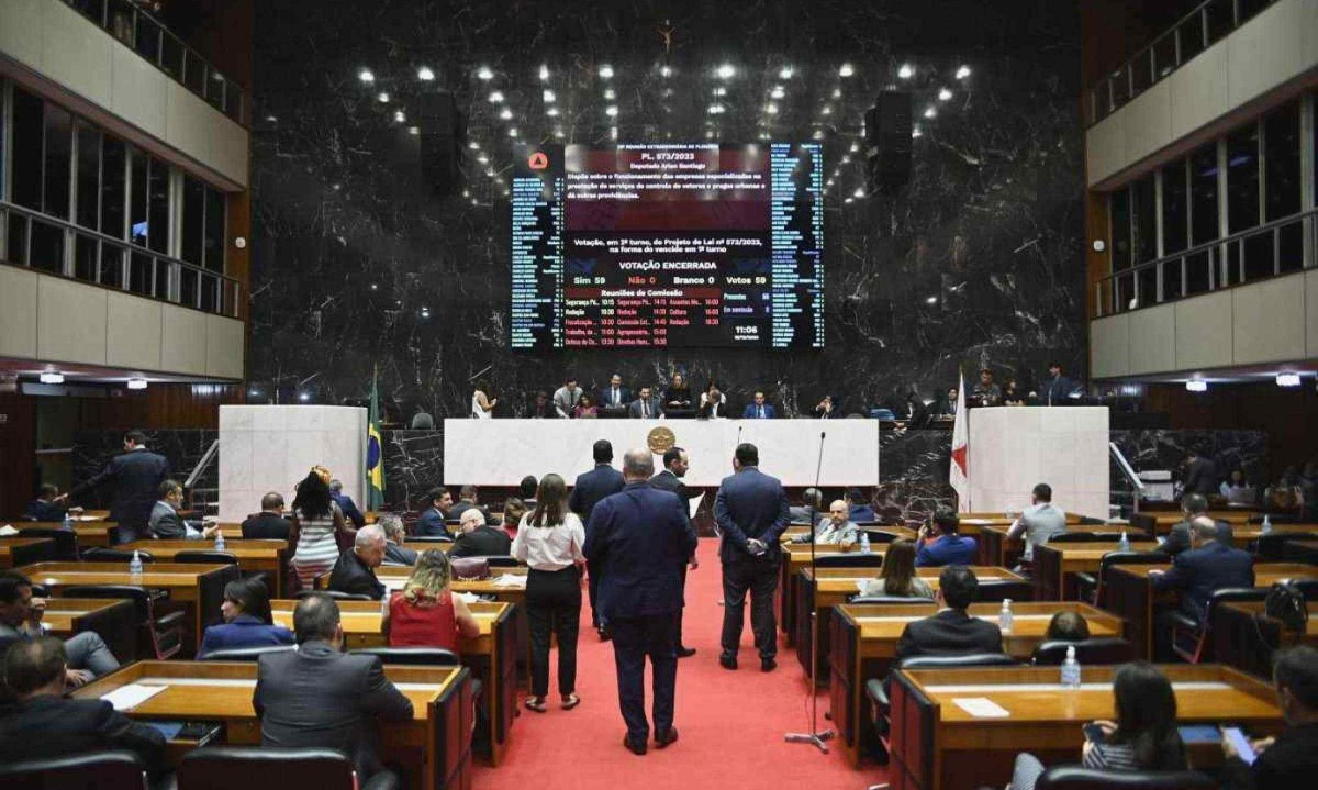 Plenário da Assembleia, às vésperas do recesso de fim de ano, votou o orçamento para 2025
crédito: Luiz Santana/ ALMG