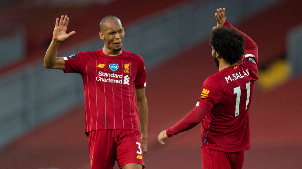 Com uma assistência e um golaço, Fabinho foi escolhido como o melhor jogador do Liverpool na partida de ontem. Foto: Reprodução/Liverpool.