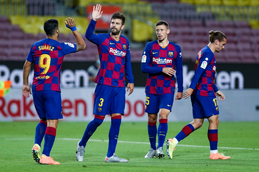 Na rodada passada, Luis Suárez marcou o gol que garantiu a vitória do Barcelona sobre o Espanyol. Foto: Divulgação/Barcelona.